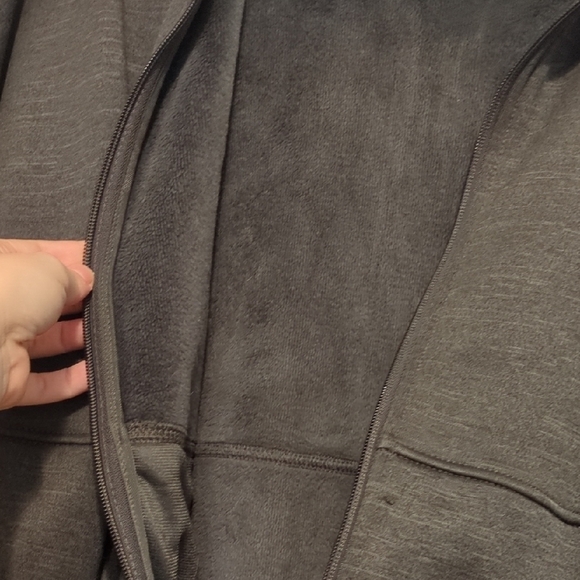 The North Face charcoal zip-up hooded long sleeve oversized jacket - Picture 4 of 7